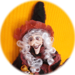 Rotwein-Hexe Weinseelig mit dem weissen Haar